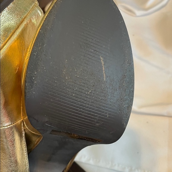 Gold Peep-Toe Heels by Qupid - Picture 9 of 10